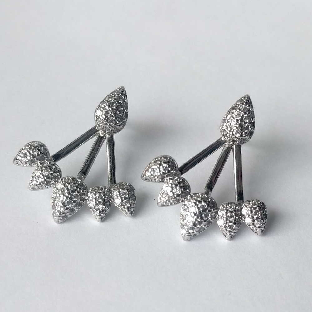 NEW pave CZ ear jackets